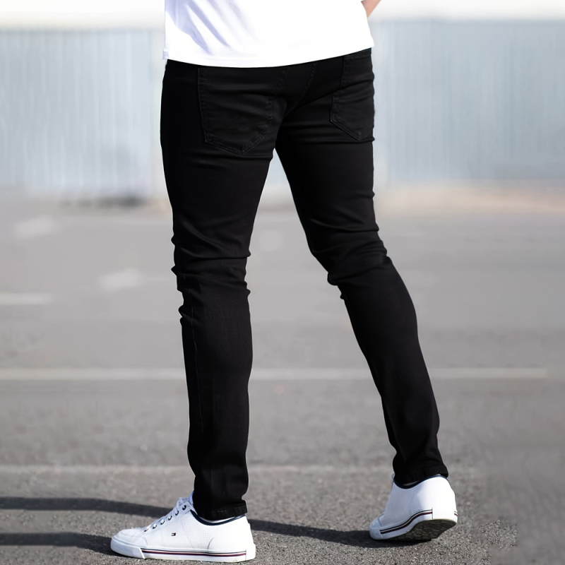 Muške traperice slim fit, srednji pojas, pune dužine, 65% pamuka, više džepova