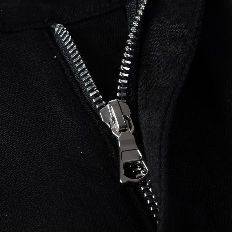 Muške traperice uskog kroja, pamuk denim, srednji pojas, zip, streetwear stil
