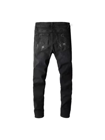 Traperice od denima, street-trend stil, uski kroj (tapered), 98% pamuka, istrošeni efekt pranja