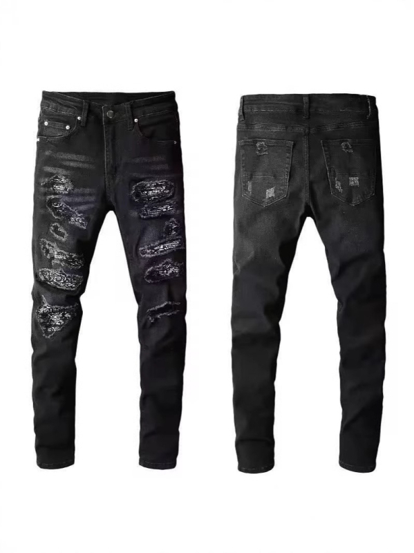Traperice od denima, street-trend stil, uski kroj (tapered), 98% pamuka, istrošeni efekt pranja