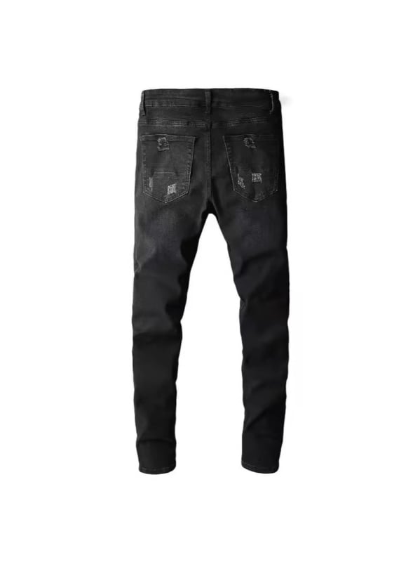 Traperice od denima, street-trend stil, uski kroj (tapered), 98% pamuka, istrošeni efekt pranja