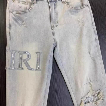 Muške traperice – visoki struk, kratke nogavice, pamukasti denim s mikro-elastičnošću, zip