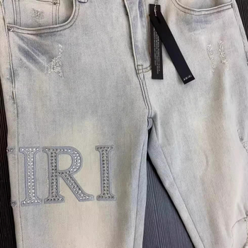 Muške traperice – visoki struk, kratke nogavice, pamukasti denim s mikro-elastičnošću, zip