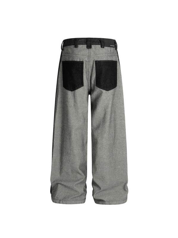 DC+G6891 Unisex traperice s printom slova u euro-američkom hip-hop stilu, džepovi, ravne nogavice