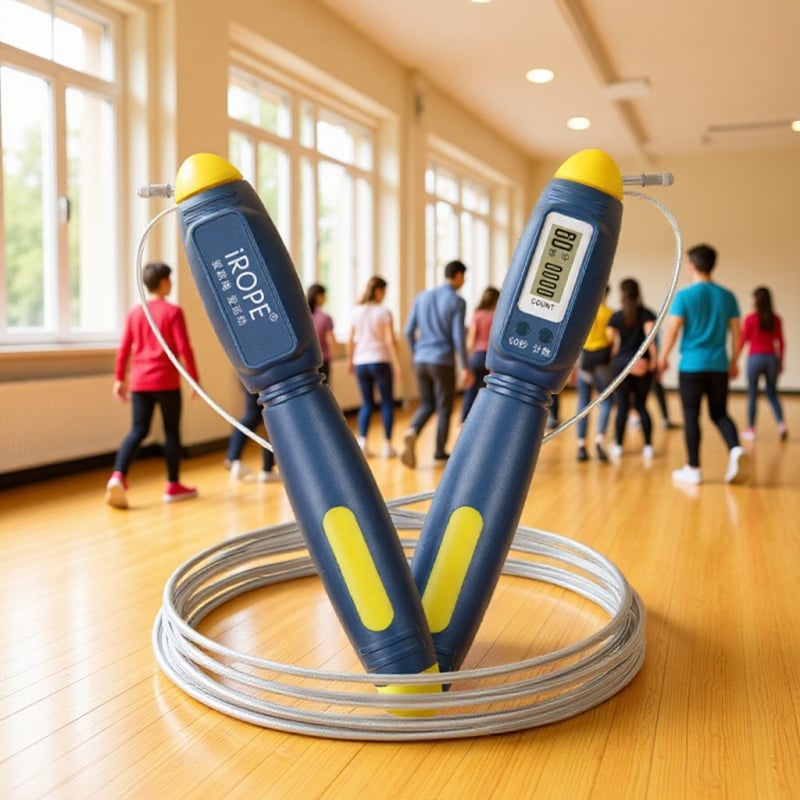 Bežično uže za preskakanje s brojačem kalorija, ABS materijal, dvostruki magnetski čip s ugrađenim ležajem, HD zaslon