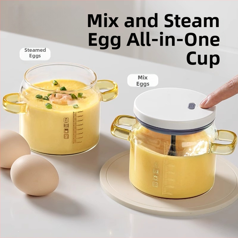 Youqin viacúčelový elektrický šľahač na vajcia, plneautomatická miešacia nádoba so parným pohárom na vajcia