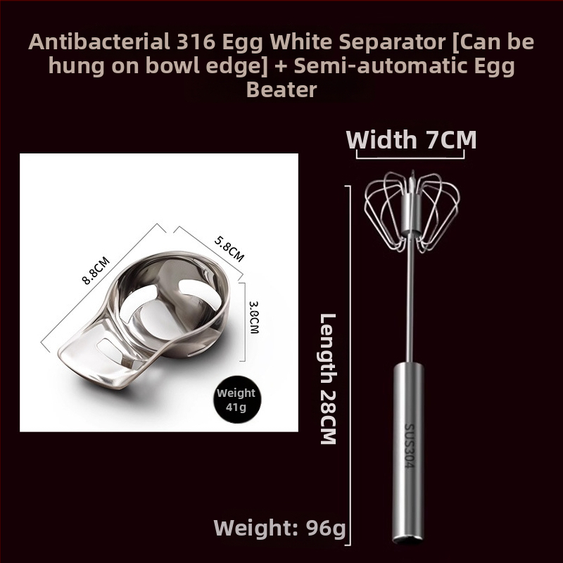 Rozdeľovač žĺtka a bielka z vajíčka, 316 nerezová oceľ, bez elektriny, moderný štýl