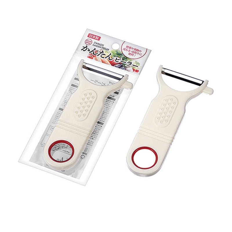 Desfăcător/curățător multifuncțional pentru fructe și legume — lamă din oțel inoxidabil, corp din polistiren, origine Japonia, lansare în 2023