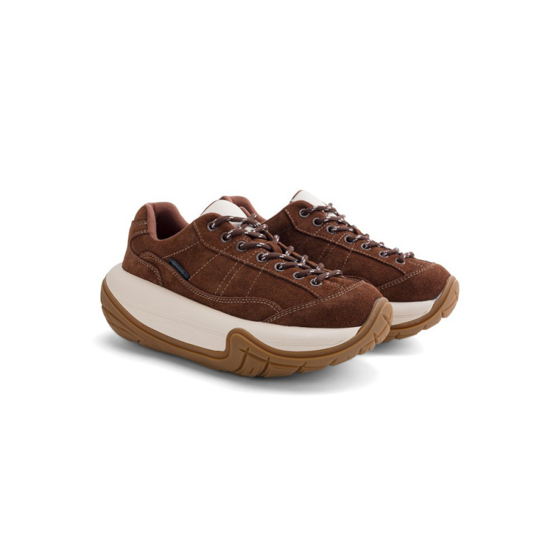 Ženske platforme u stilu dad shoes – okrugli vrh, nubuk koža, unutarnja tkanina, visina pete 0-1 cm, otvor visok