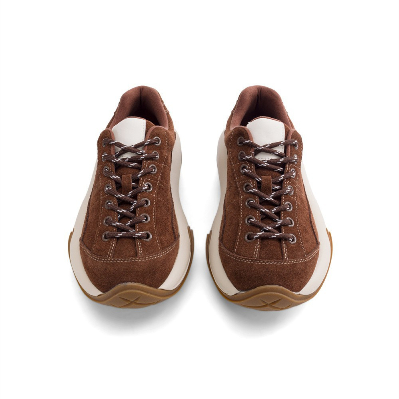 SGIRL Twtw Ženske platforme dad shoes, nubuk gornji dio, okrugli vrh, 6 cm peta