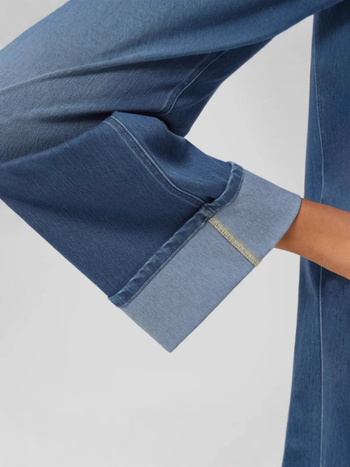 Дънки от памучен деним, прав силует, 80–90% памук, без еластичност, средна дебелина