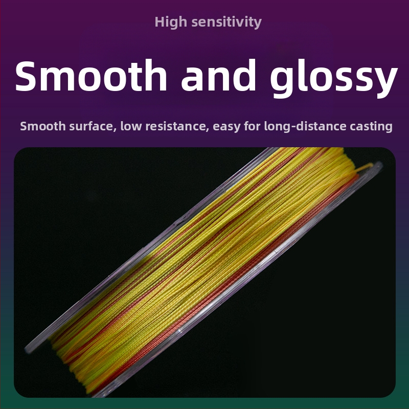 Hlavná šnúra, 8-ramenná pletená PE šnúra, 100 m, vysoká pevnosť, balenie 200 kusov