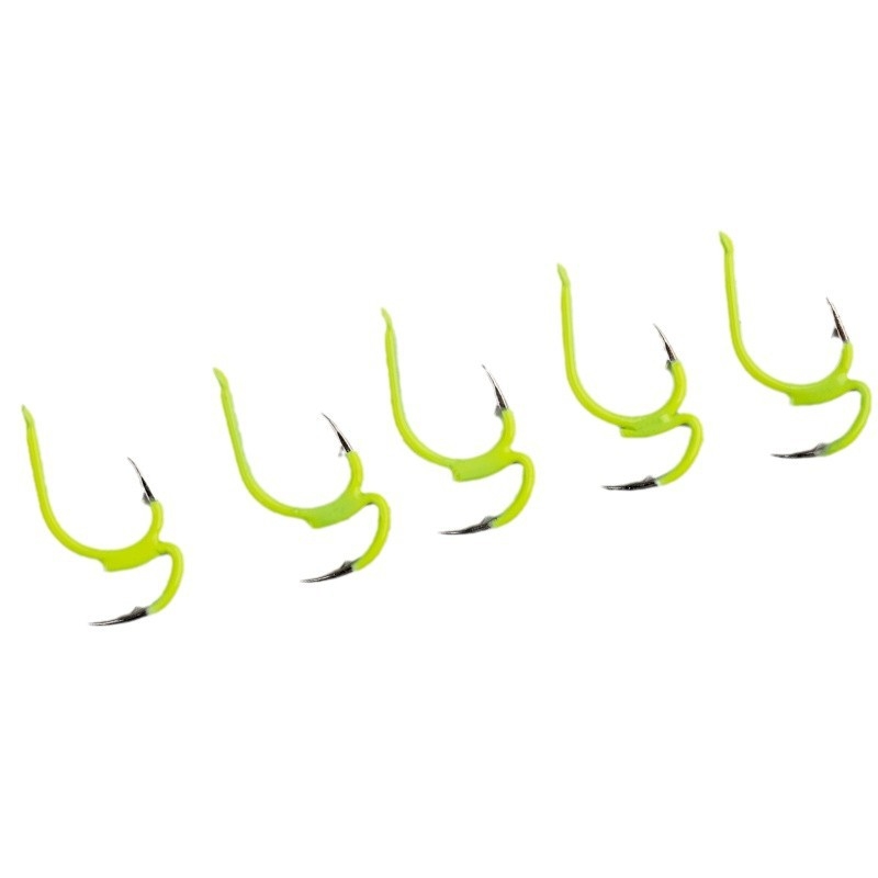 Ribarska udica - druga generacija dvostrukog kuka, sprječava ispadanje, s bodljom (barb), tip kuka: Alphabet god hook, za ribolov na jezeru.