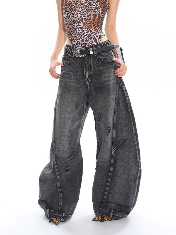 Traperice s klinastim krojem, visokim strukom, ravne nogavice, denim, 70–80% pamuka, proljeće 2025