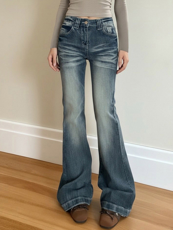 Traperice s proširenim krojem, niskim strukom, denim, 80-90% pamuka, mikroelastičnost