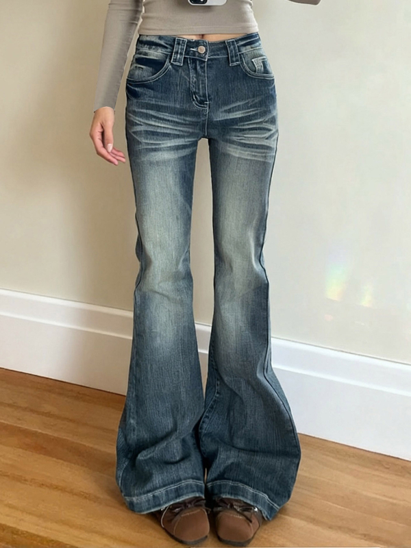 Traperice s proširenim krojem, niskim strukom, denim, 80-90% pamuka, mikroelastičnost