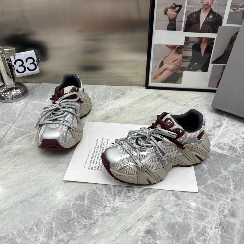 Ženske dnevne tenisice Dad Shoes, gornji dio od flekse, ulošak od vune, vezice, platforma potplat, visina potplata 0-1 cm