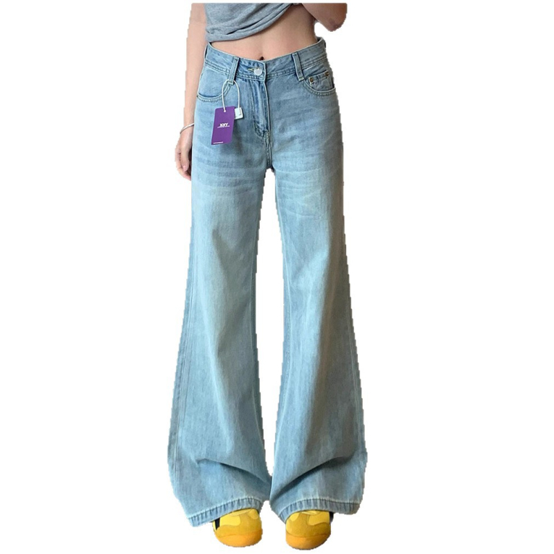 Ženske traperice – Bootcut s blagim širenjem, visokim strukom, denim s pamukom i spandeksom (denim; visok struk; bootcut; pamuk 50–70%; spandeks ≤30%; jesen 2025)
