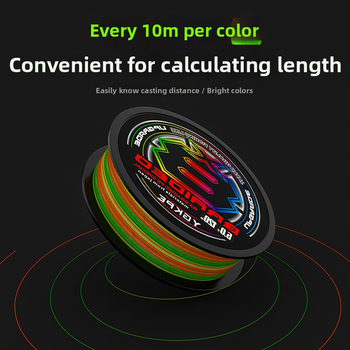 BKUMAN Hlavná línia PE, 8-žilová, nosnosť 3-33 kg, dlhé nahodenie