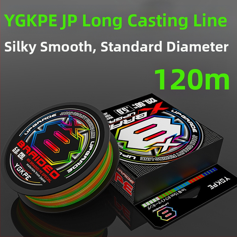 BKUMAN Hlavná línia PE, 8-žilová, nosnosť 3-33 kg, dlhé nahodenie