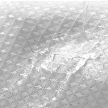 Двустранна водоустойчива душ завеса от вафелено тъкане, с шарка диамантено решетване