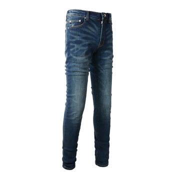 Muške traperice – retro stil, uski kroj, denim, 98% pamuk