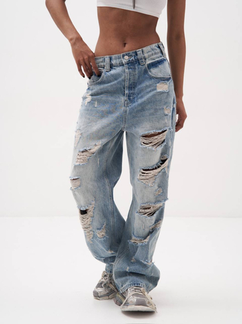 Ziya traperice od denima, visoki pojas, široke nogavice, 95% pamuka, bez peglanja, ljeto 2025