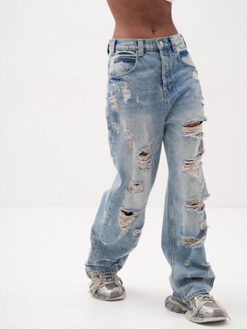 Ziya traperice od denima, visoki pojas, široke nogavice, 95% pamuka, bez peglanja, ljeto 2025