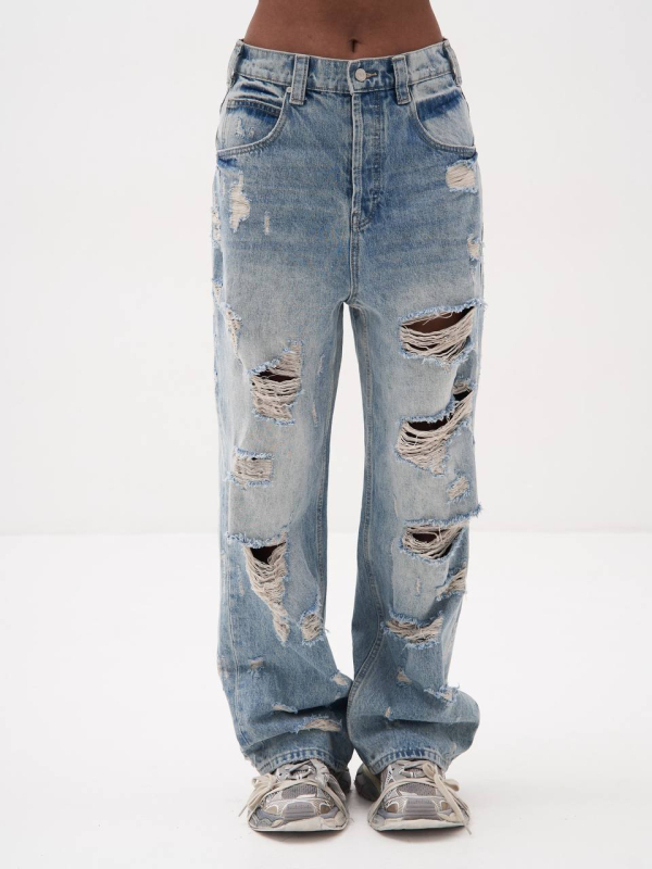 Ziya traperice od denima, visoki pojas, široke nogavice, 95% pamuka, bez peglanja, ljeto 2025