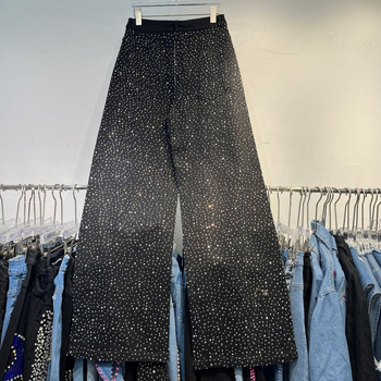 Plus veličina džinse s visokim strukom i ravnim krojem, denim od 80–90% pamuka, debela tkanina, street hipster stil, proljeće 2025