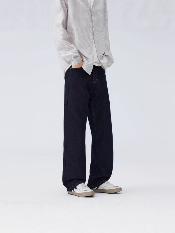 Kukuluky muške traperice vintage stil, opuštenog kroja, ravne nogavice, srednji pojas, kopčanje sprijeda
