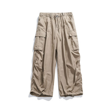City Fanpin pamučne distressed cargo hlače ravnog kroja, niski struk, zip, casual za tinejdžere dječake