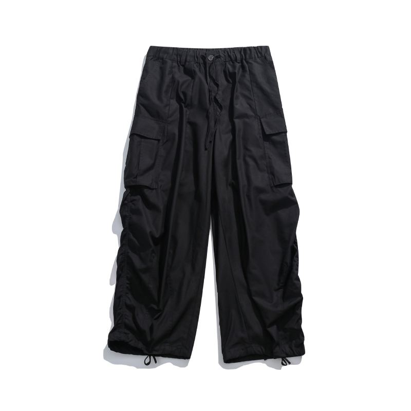 City Fanpin pamučne distressed cargo hlače ravnog kroja, niski struk, zip, casual za tinejdžere dječake