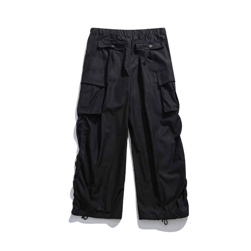 City Fanpin pamučne distressed cargo hlače ravnog kroja, niski struk, zip, casual za tinejdžere dječake