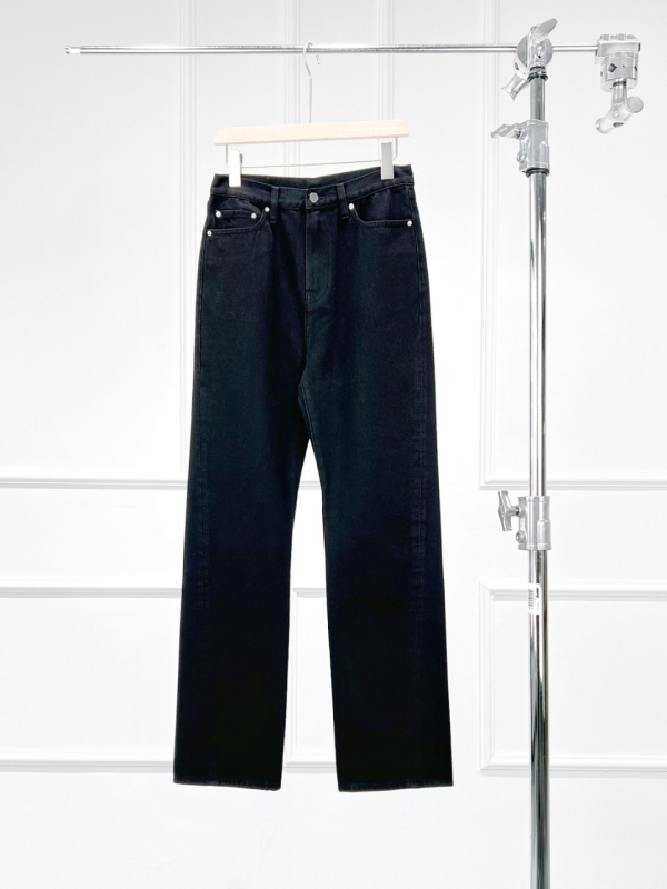 Traperice Warren Helion, visoki struk, ravne nogavice, denim, 95% pamuka, pranje denima