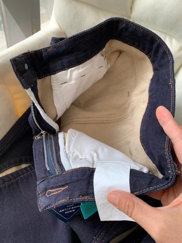 Ženske traperice ravnog kroja – visokim strukom, fleece podstava, denim, zima 2025