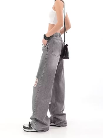 Jeans din denim cu croială dreaptă, talie medie, conținut de bumbac 50-70%, grosime medie, tratament anti-călcare