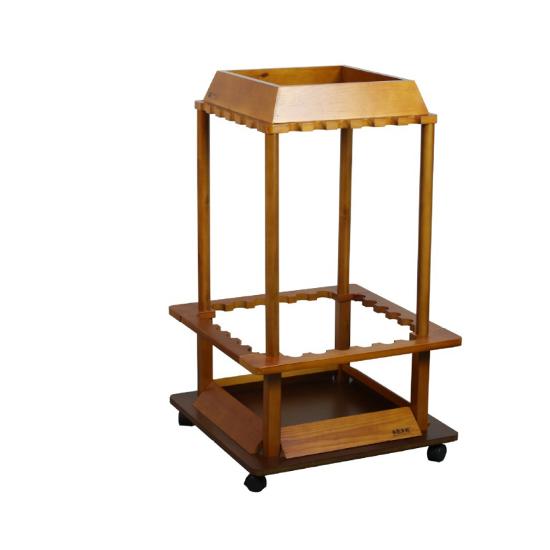 Drveni mobilni stalak za 24 štapova za ribolov, s izložbenim držačem, za kućnu upotrebu, od borovine