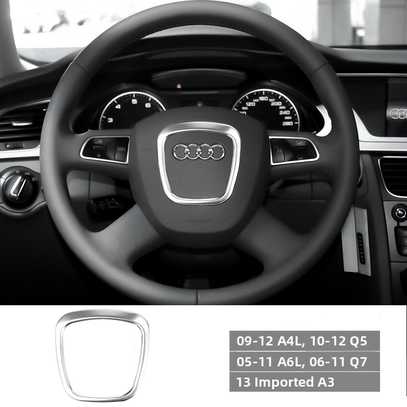 Hliníkový dekoratívny kruh volantu pre Audi A3/A4L/A5/A6L/A7/Q3/Q5/Q7 – vnútorný doplnok