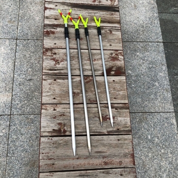 Držač za morsku štapu s Y oblikom glave, od nehrđajućeg čelika i aluminijske legure, zemljani čep za plažu • Višestruko okretanje • Sklopiv • Materijal: visokoučinkovita gumena traka • Tip: Čvrst