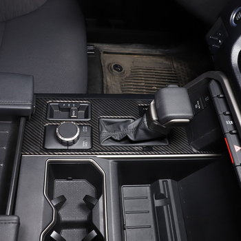 Panou pentru schimbătorul de viteze cu textură fibră de carbon pentru 22-23 Toyota Tantu/Sequoia, ABS, marcă Ouchuang, fără siglă