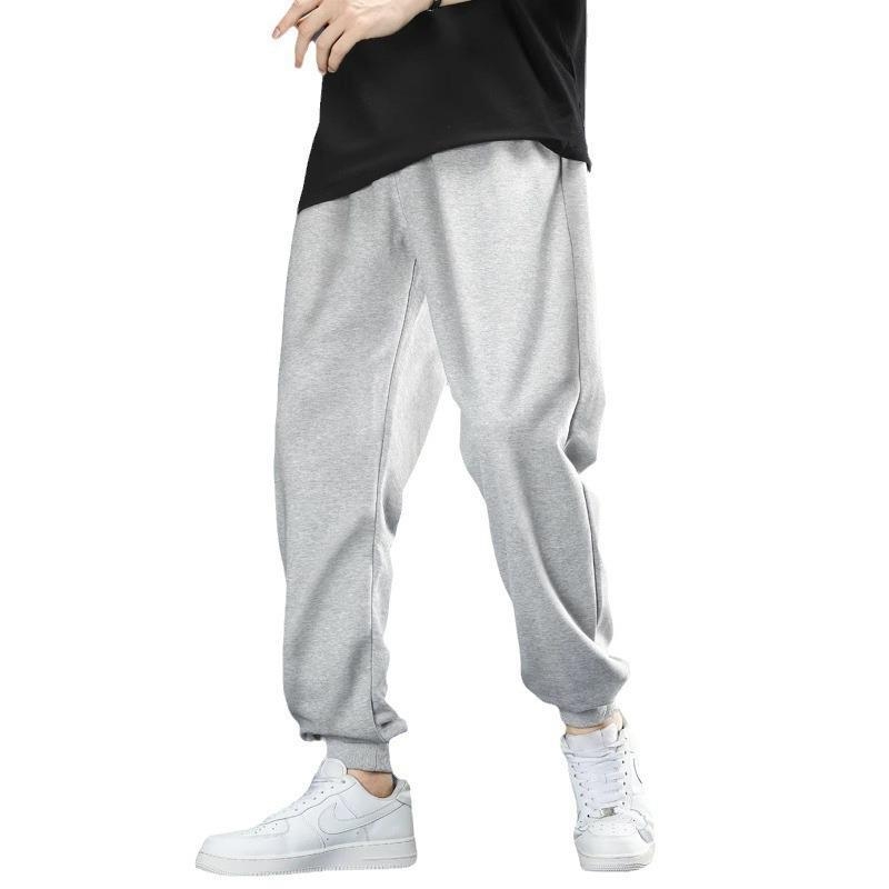 Muške sport casual hlače za jesen — slobodan kroj, srednji pojas, pojas i vezanje, otporna poliester tkanina, suženi donji dio uz gležanj