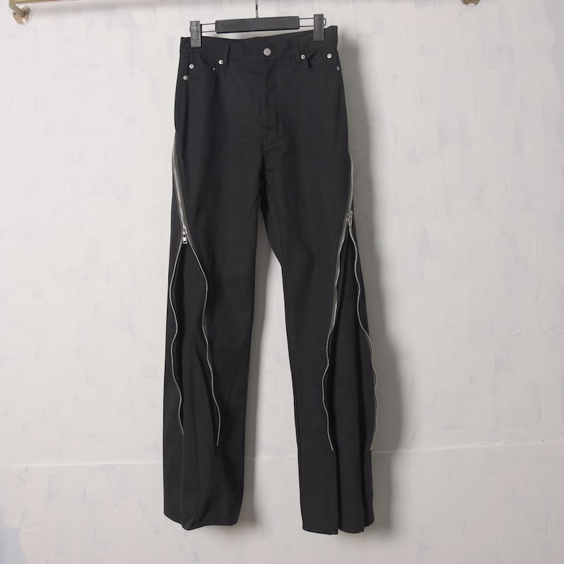 Jeansi, stil coreean, talie medie, denim din bumbac cu fermoar dublu, casual pentru toate anotimpurile