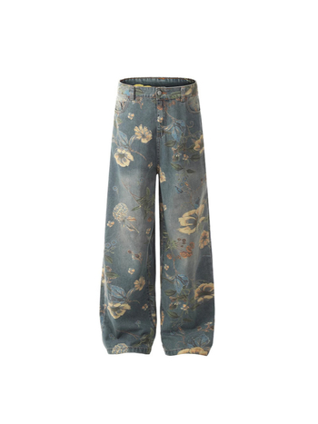 Jeanși 3D uzate, talie medie, fermoar, denim din bumbac 70%, microelastic