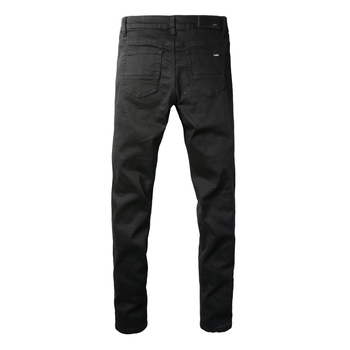 Jeans pentru bărbați, stil street, straight-leg, talie medie, fermoar, bumbac