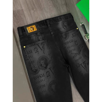 Traperice s printom lava, pamuk, mikroelastične, srednji pojas, zatvarač