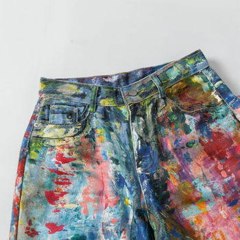 Jeansi pentru bărbați, croială dreaptă, bumbac, talie medie, fermoar, ușori