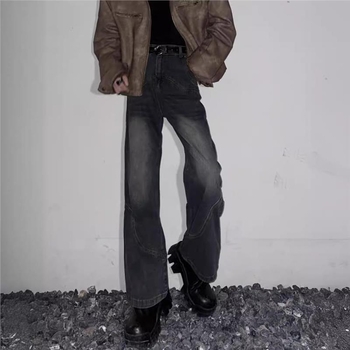 Muške vintage traperice s slobodnim krojem Bootcut, srednji struk, 75% pamuk