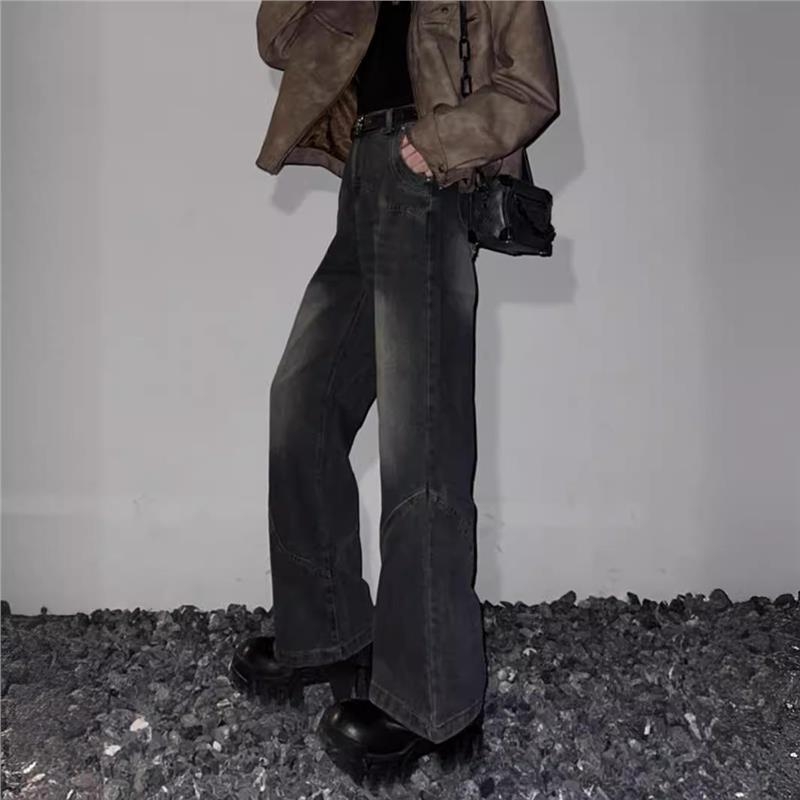 Muške vintage traperice s slobodnim krojem Bootcut, srednji struk, 75% pamuk