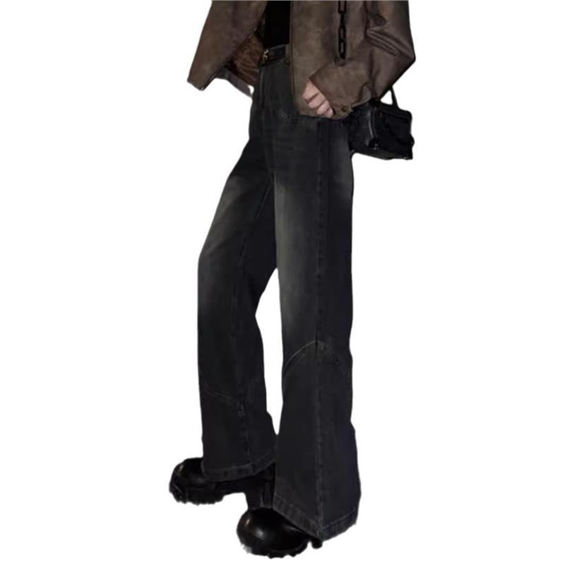 Muške vintage traperice s slobodnim krojem Bootcut, srednji struk, 75% pamuk